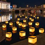 20Pack Gold and White Floating Water Lanterns