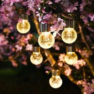 8 Pack Solar Hanging Globe Lights for Outdoors