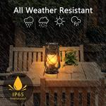 Solar Hanging Lanterns - LED Flame Lights 2 Pack