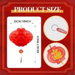 20 Red Paper Lanterns for Festivals and Events