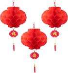 10-Inch Red Paper Lanterns for Celebrations