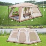 Spacious 8-10 Person Waterproof Family Camping Tent