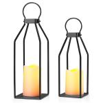 Set of 2 Flameless Lanterns with Timer