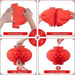 10-Inch Red Paper Lanterns for Celebrations