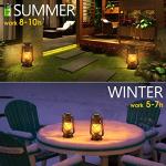 Solar Hanging Lanterns - LED Flame Lights 2 Pack