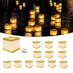 20Pack Gold and White Floating Water Lanterns