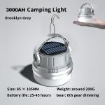 Bright Solar Camping Lantern with USB Rechargeable Battery