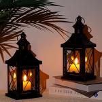 TRIROCKS Set of 2 Hanging Candle Lanterns
