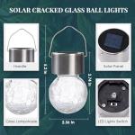 8 Pack Solar Hanging Globe Lights for Outdoors