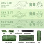 Canvas Bell Tent with Stove Jack for Camping