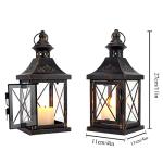 TRIROCKS Set of 2 Hanging Candle Lanterns