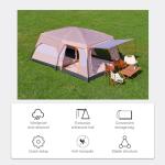 Spacious Waterproof Family Camping Tent for 4-12 People