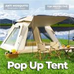 4-Person Instant Camping Tent with Porch and Rainfly