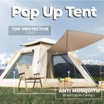 4-Person Instant Camping Tent with Porch and Rainfly