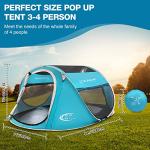 4-Person Waterproof Pop-Up Camping Tent - Lake Blue