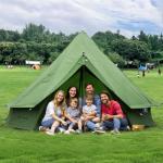Canvas Bell Tent with Stove Jack for Camping