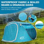 4-Person Waterproof Pop-Up Camping Tent - Lake Blue