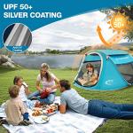 4-Person Waterproof Pop-Up Camping Tent - Lake Blue