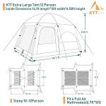 KTT Extra Large 12 Person Family Cabin Tent