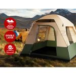 Weisshorn 4-Person Family Camping Tent - Green