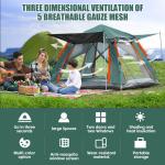Pop-Up Family Camping Tent for 5 People