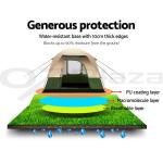 Weisshorn 4-Person Family Camping Tent - Green