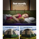 Weisshorn 4-Person Family Camping Tent - Green