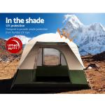Weisshorn 4-Person Family Camping Tent - Green