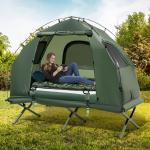 Compact 1-Person Camping Cot with Air Mattress
