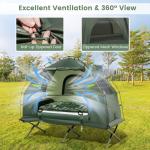 Compact 1-Person Camping Cot with Air Mattress