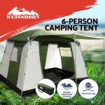 Weisshorn 6-Person Family Camping Tent with Awning