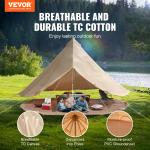 VEVOR 3m Canvas Bell Tent with Stove Jack