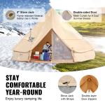 VEVOR 3m Canvas Bell Tent with Stove Jack