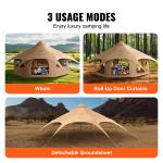 VEVOR 5m Canvas Bell Tent for Year-Round Camping
