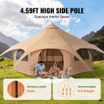 VEVOR 5m Canvas Bell Tent for Year-Round Camping