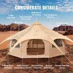 VEVOR 5m Canvas Bell Tent for Year-Round Camping
