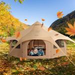 VEVOR 5m Canvas Bell Tent for Year-Round Camping