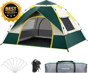 Pop Up Camping Tent for 3-4 People, Waterproof