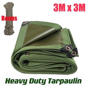 Heavy Duty Waterproof Canvas Tarp - 4 Sizes Available