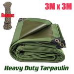 Heavy Duty Waterproof Canvas Tarp - 4 Sizes Available