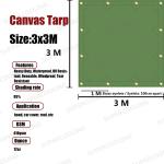 Heavy Duty Waterproof Canvas Tarp - 14 Sizes