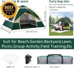 Pop Up Camping Tent for 3-4 People, Waterproof