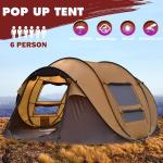 Instant Pop-Up Waterproof Tent for 6 Campers