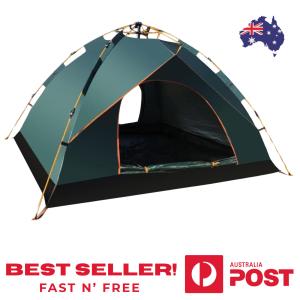 3-4 Person Pop Up Camping Tent with 2 Doors