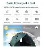3-4 Person Pop Up Camping Tent with 2 Doors