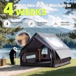 Inflatable 4-Season Camping Tent with Electric Pump