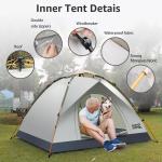 Pop Up Waterproof Tent for 3-4 Campers