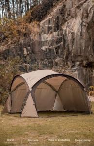 4.1m Khaki Camping Picnic Tent with Walls