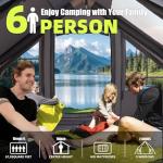 Inflatable 4-Season Camping Tent with Electric Pump