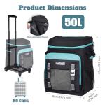 INSMEER 80 Can Collapsible Rolling Cooler Bag
